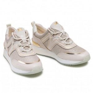 Michael Kors Gold and Cream Sneakers